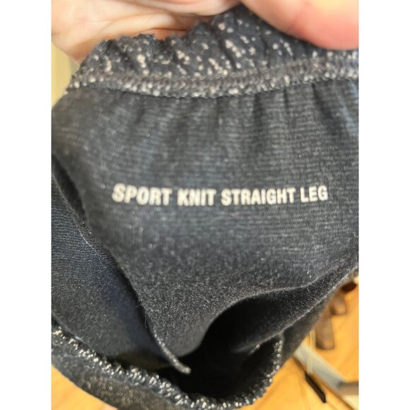 Lands End Polka Dot Sport Knit Pant Black L Active Straight Leg Preppy Neutral - Picture 8 of 10